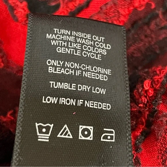 Ali Miles Sweater Womens Large Red Black Cowl Sleeve Art To Wear A99 - Picture 11 of 12